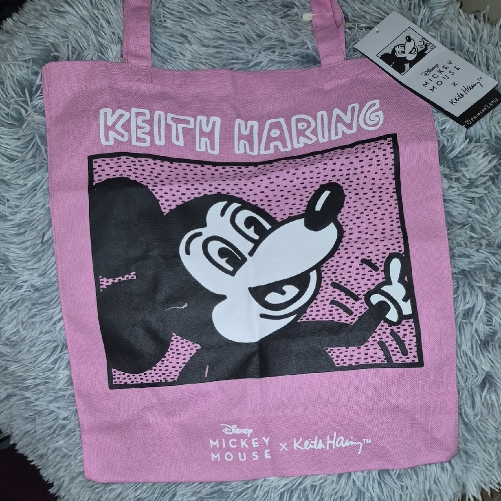 Disney Keith Haring Pink Mickey Mouse Tote